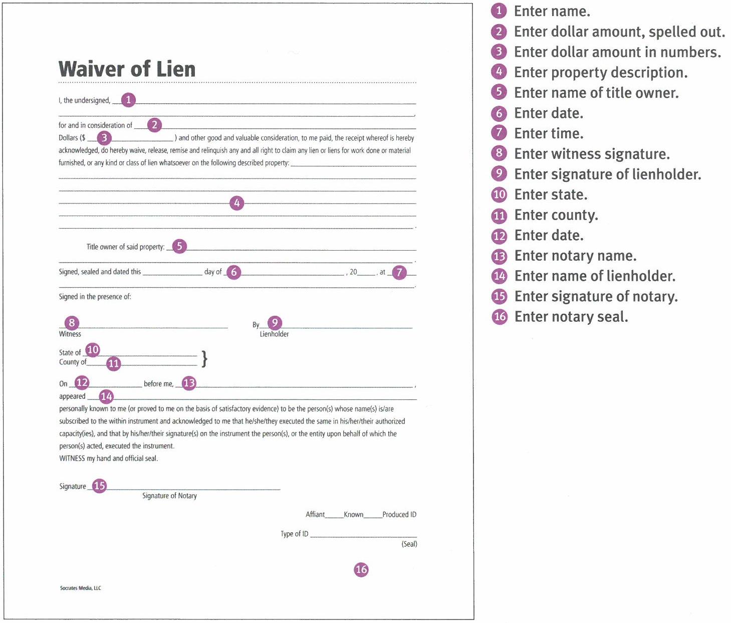 Free unconditional lien release form